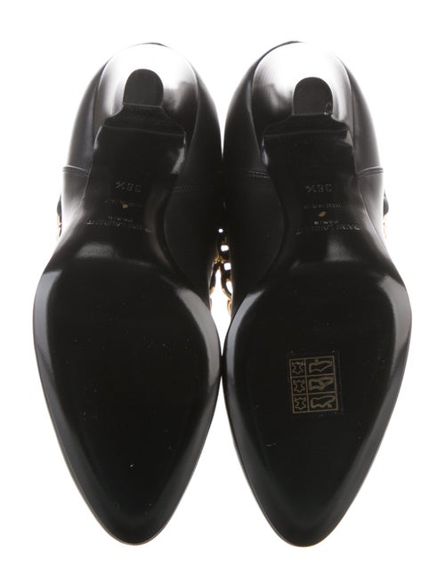 Saint Laurent Leather Chain-Link Accents Boots