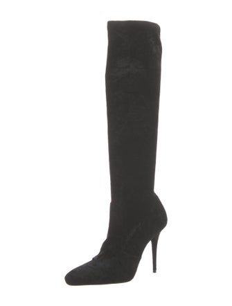 Saint Laurent Velvet Sock Boots