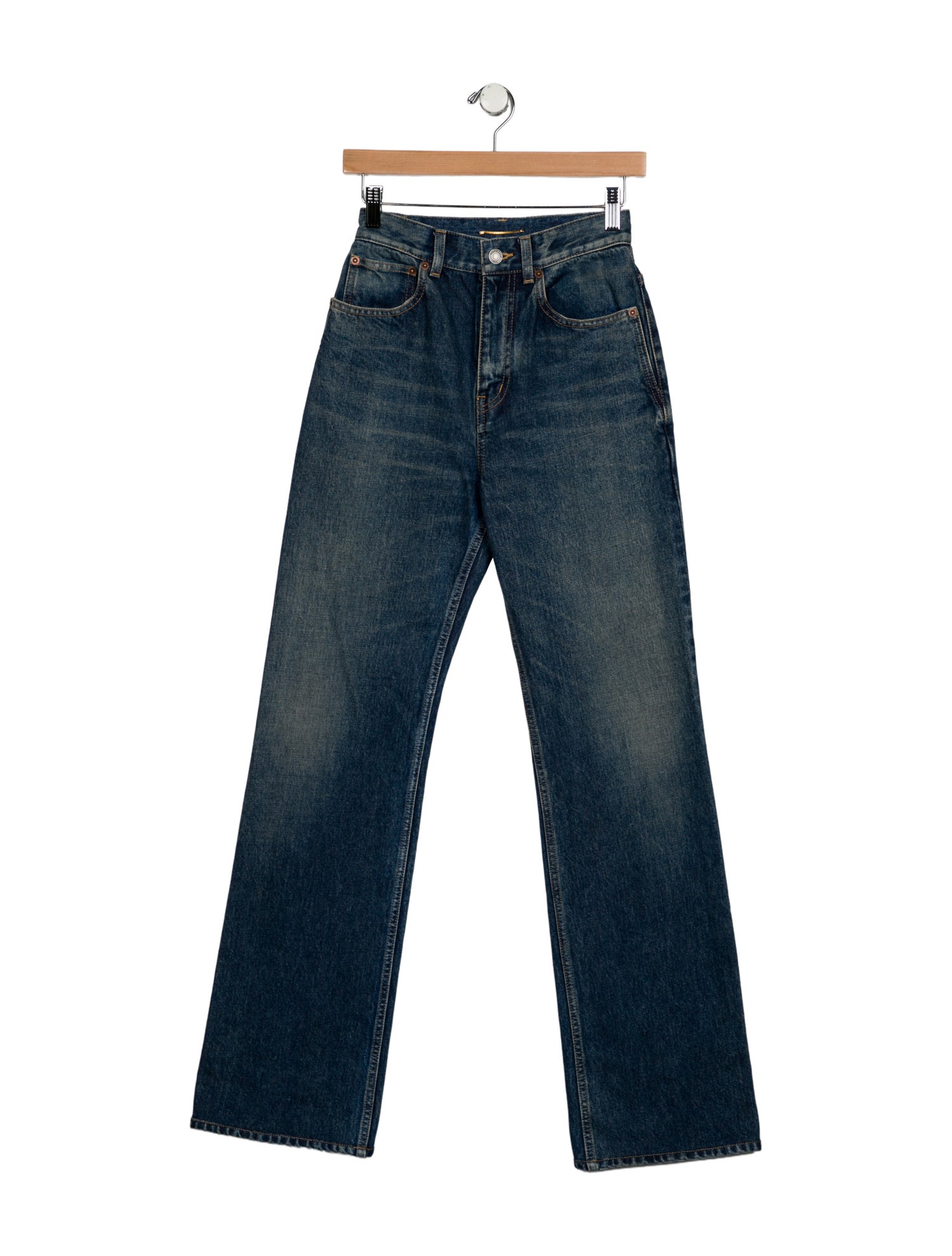 Saint Laurent High-Rise Wide Leg Jeans