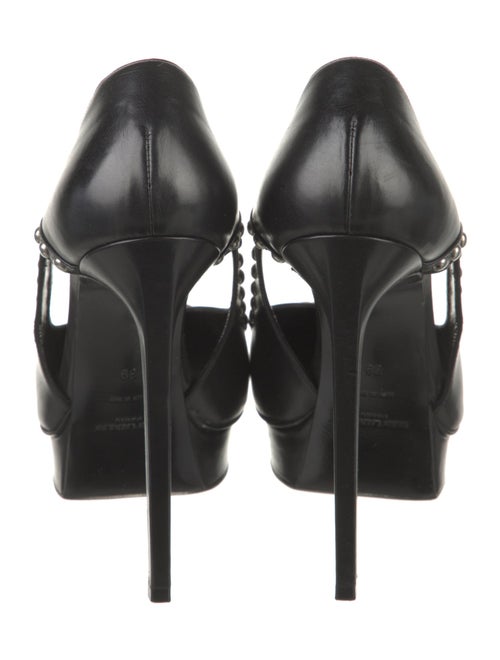 Saint Laurent Leather Cutout Accent Pumps
