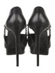Saint Laurent Leather Cutout Accent Pumps
