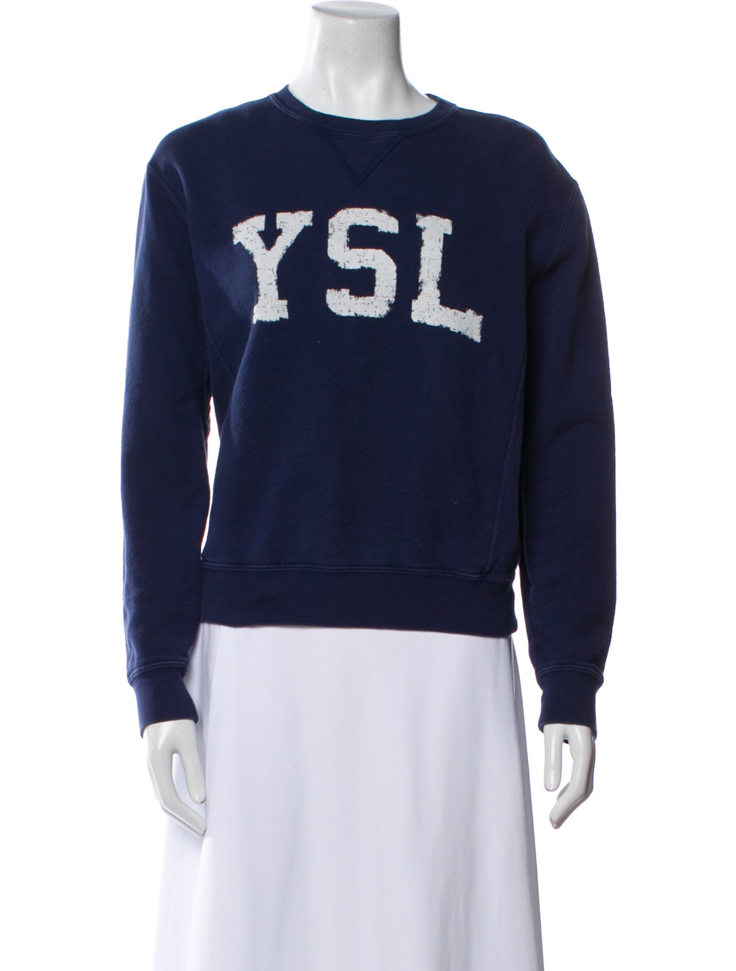 Saint Laurent Graphic Print Crew Neck Sweatshirt