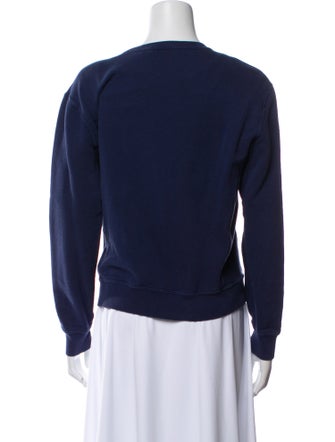 Saint Laurent Graphic Print Crew Neck Sweatshirt