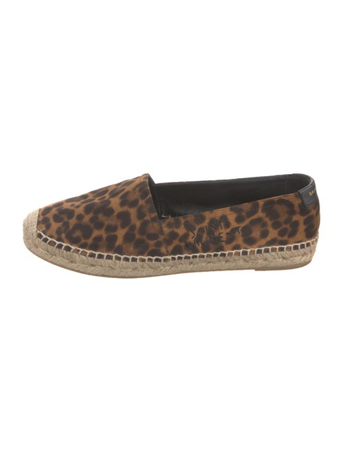 Saint Laurent Suede Animal Print Espadrilles