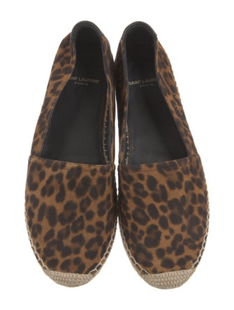 Saint Laurent Suede Animal Print Espadrilles