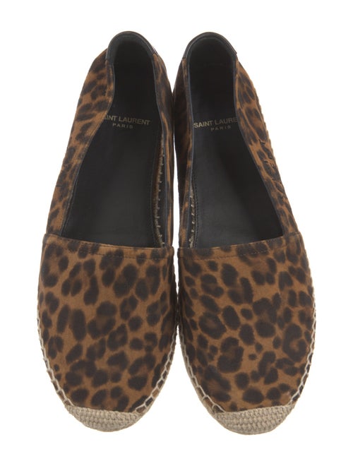 Saint Laurent Suede Animal Print Espadrilles