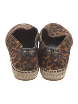 Saint Laurent Suede Animal Print Espadrilles