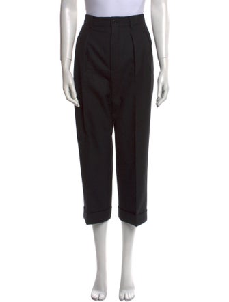 Saint Laurent Virgin Wool Wide Leg Pants