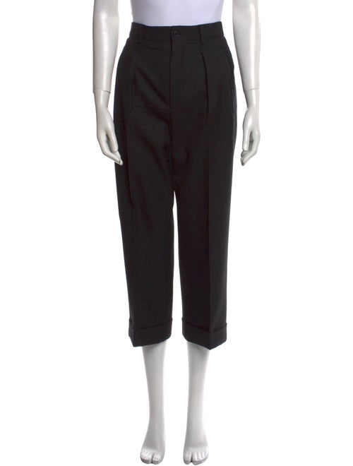 Saint Laurent Virgin Wool Wide Leg Pants