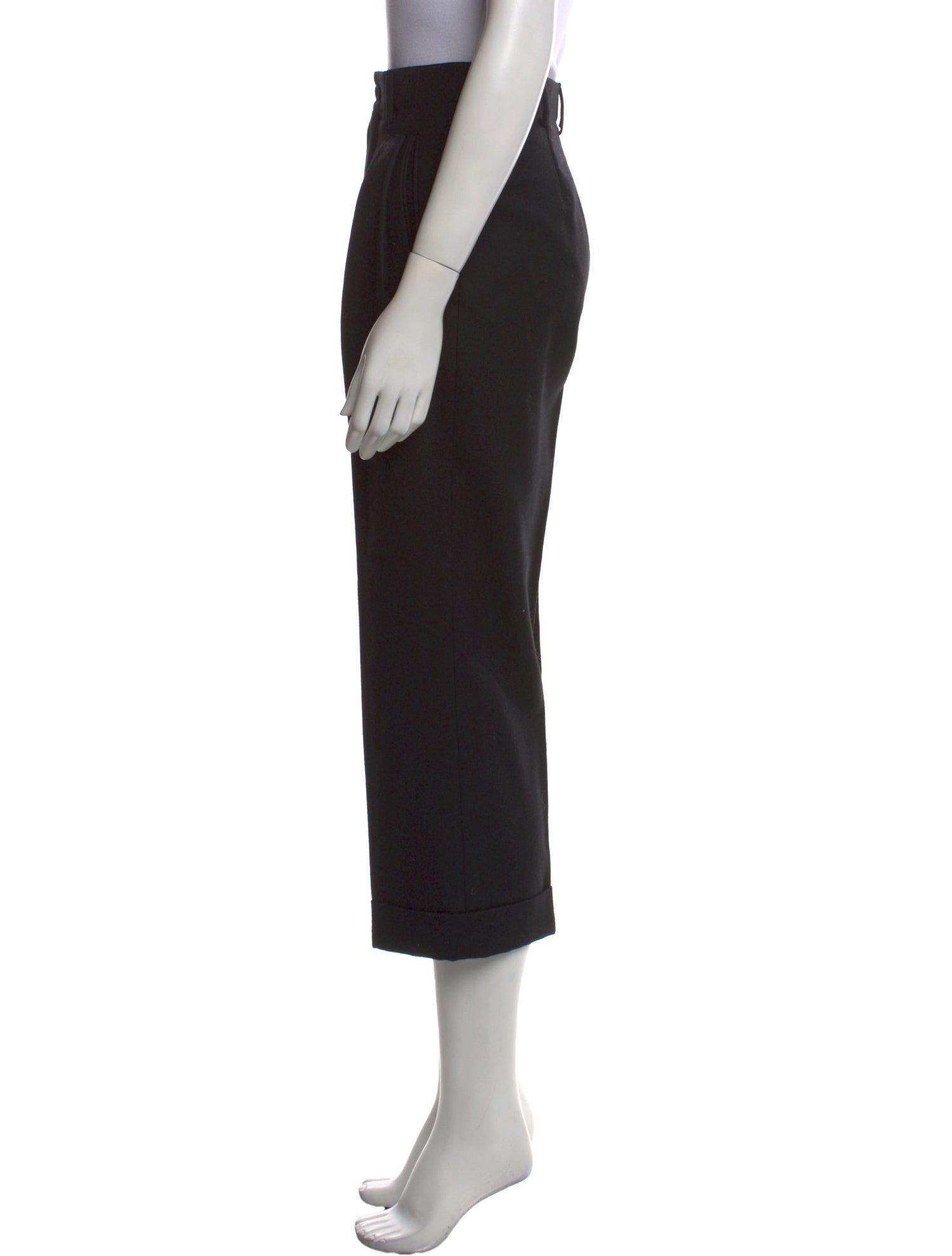 Saint Laurent Virgin Wool Wide Leg Pants