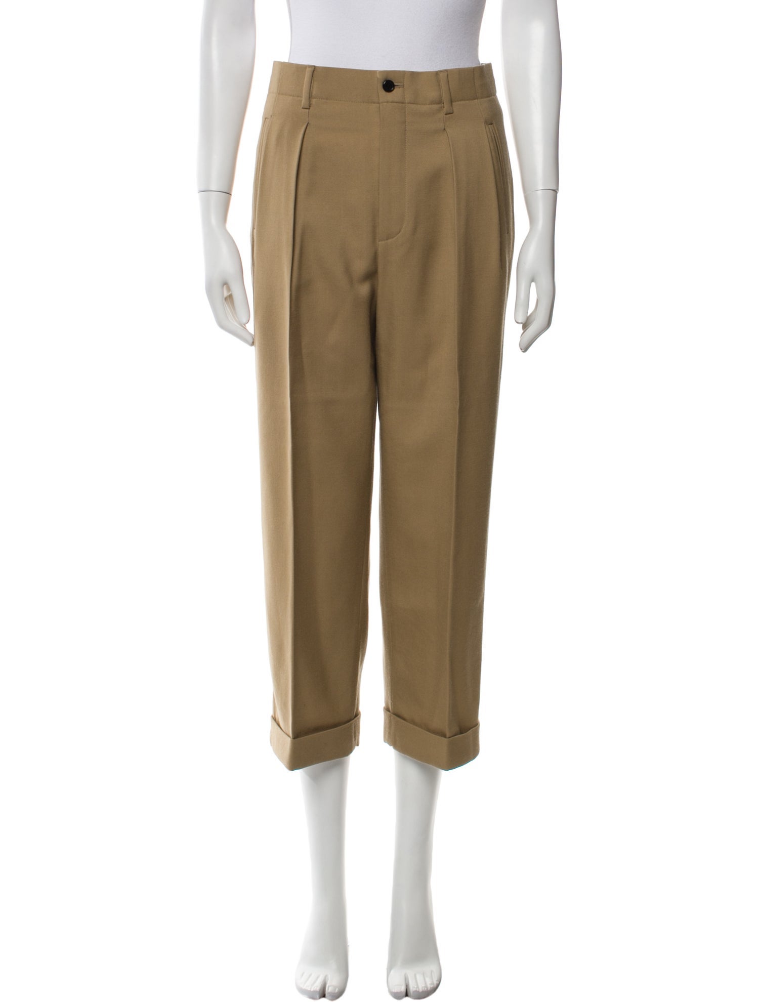 Saint Laurent Virgin Wool Wide Leg Pants