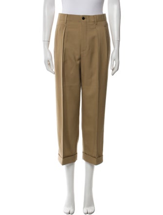 Saint Laurent Virgin Wool Wide Leg Pants