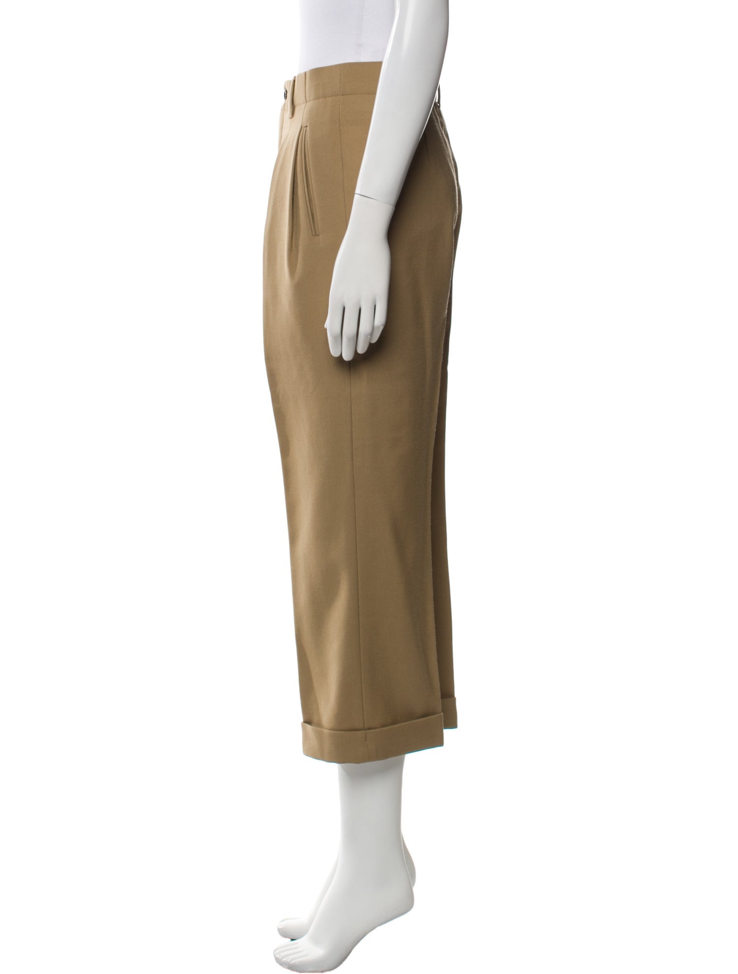 Saint Laurent Virgin Wool Wide Leg Pants