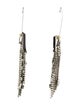 Saint Laurent Crystal & Resin Triangle Clip-On Tassel Earrings