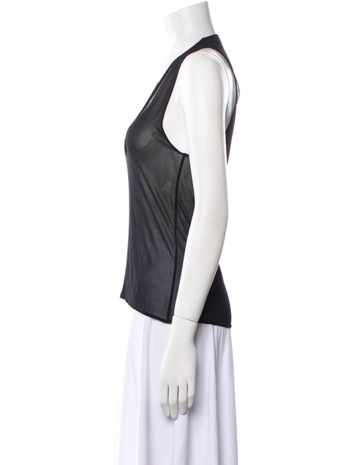 Saint Laurent Scoop Neck Sleeveless Top