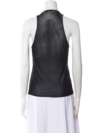 Saint Laurent Scoop Neck Sleeveless Top