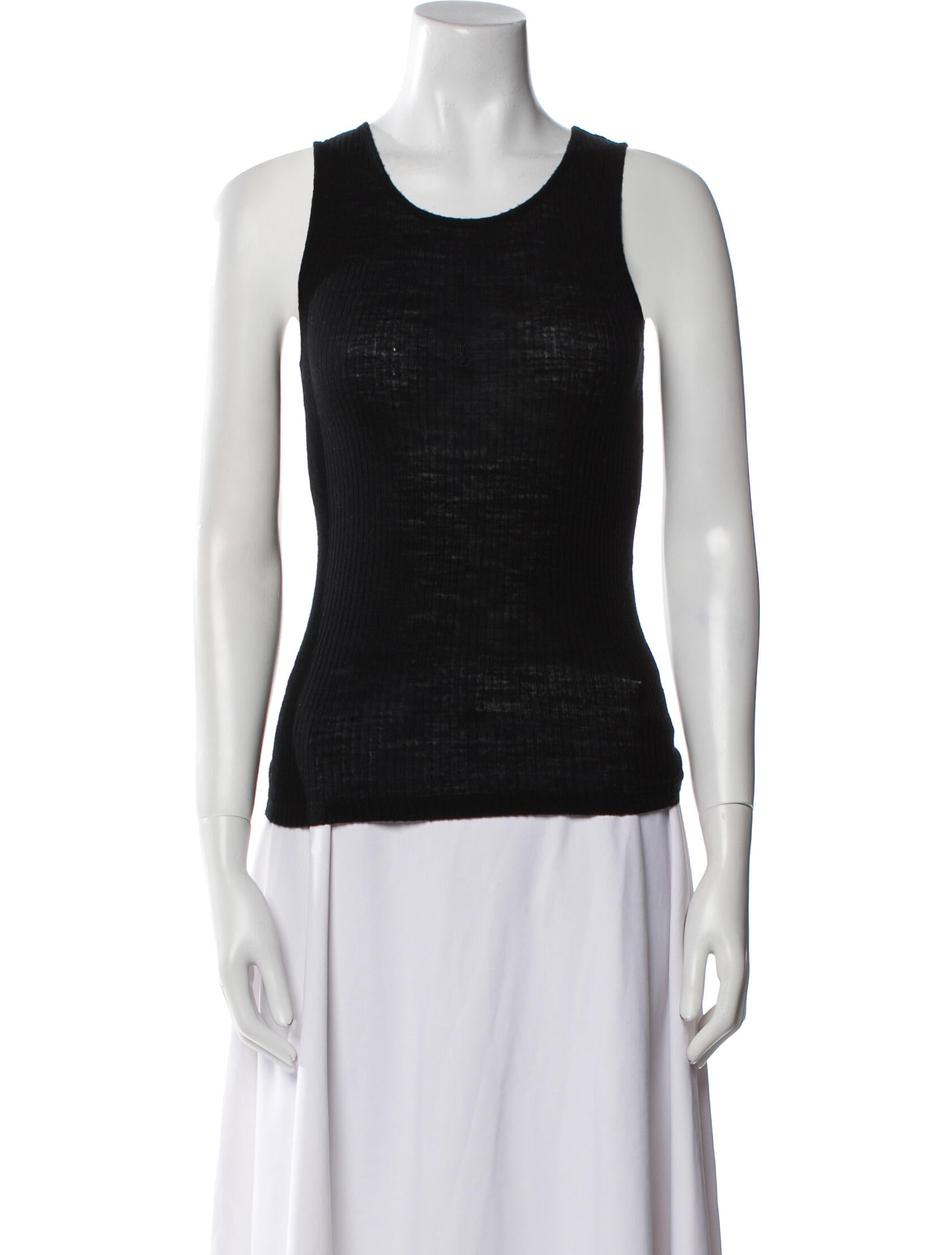 Saint Laurent Scoop Neck Sleeveless Top