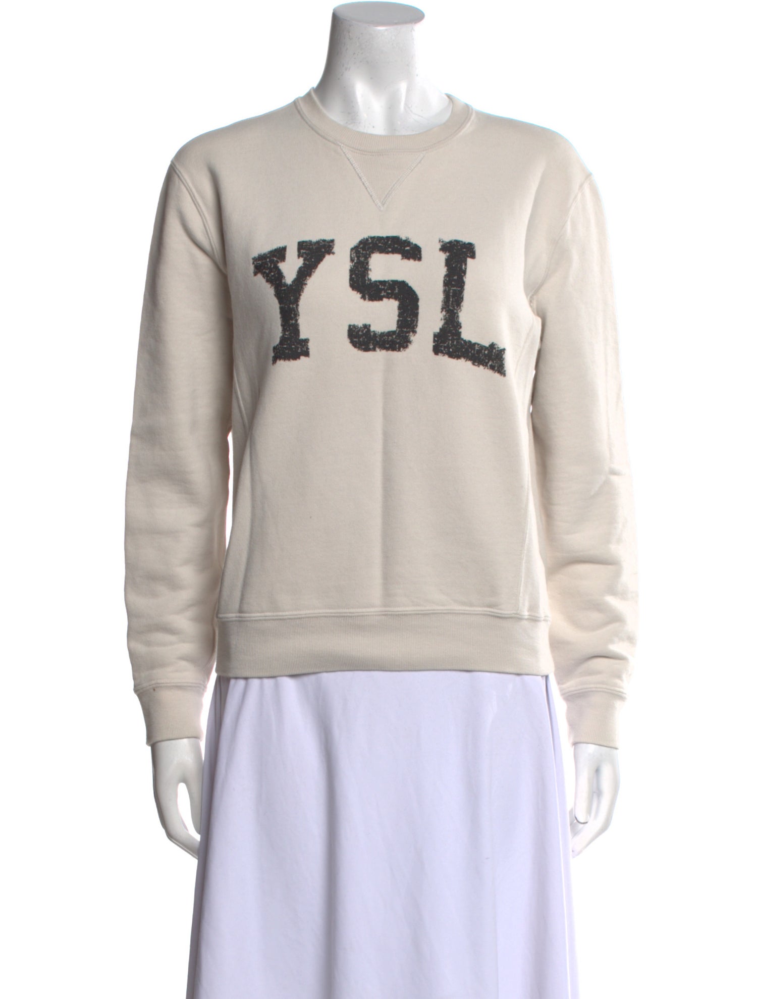 Saint Laurent Graphic Print Crew Neck Sweatshirt