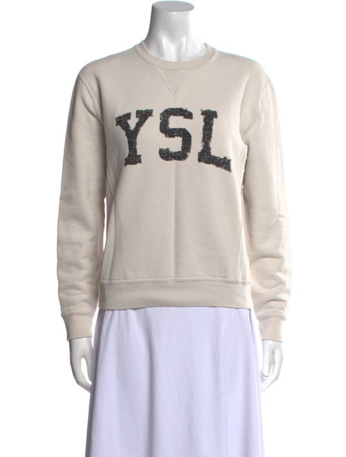 Saint Laurent Graphic Print Crew Neck Sweatshirt