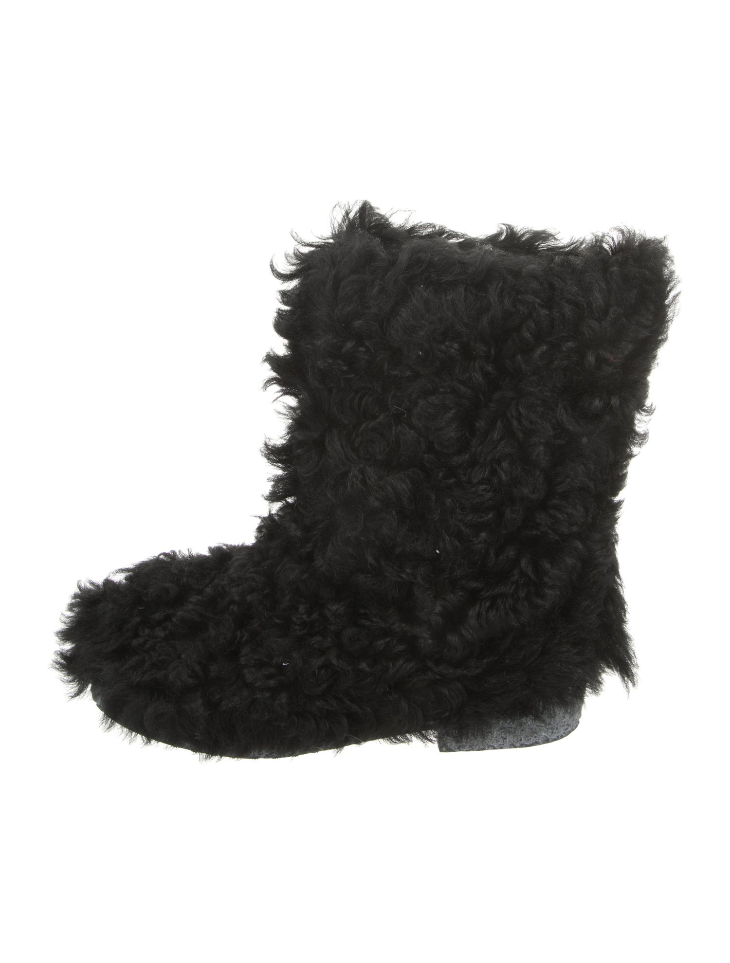Saint Laurent Shearling Lace-Up Boots