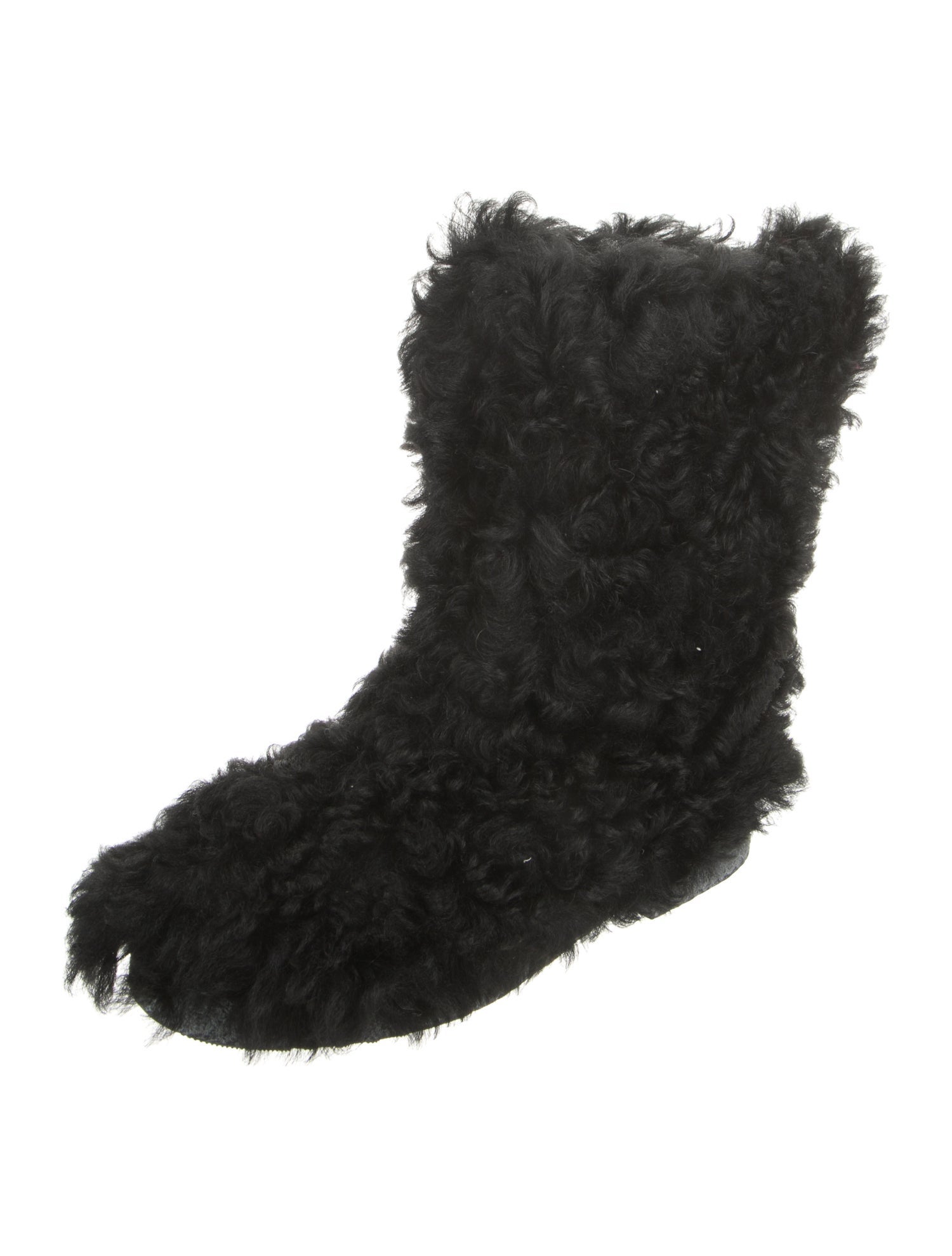 Saint Laurent Shearling Lace-Up Boots