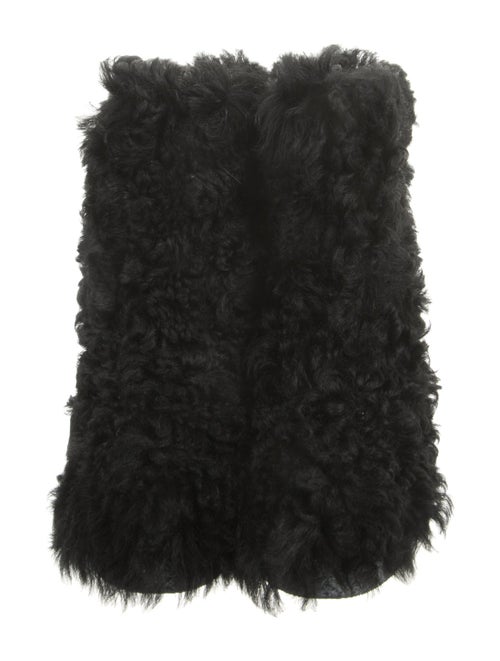 Saint Laurent Shearling Lace-Up Boots