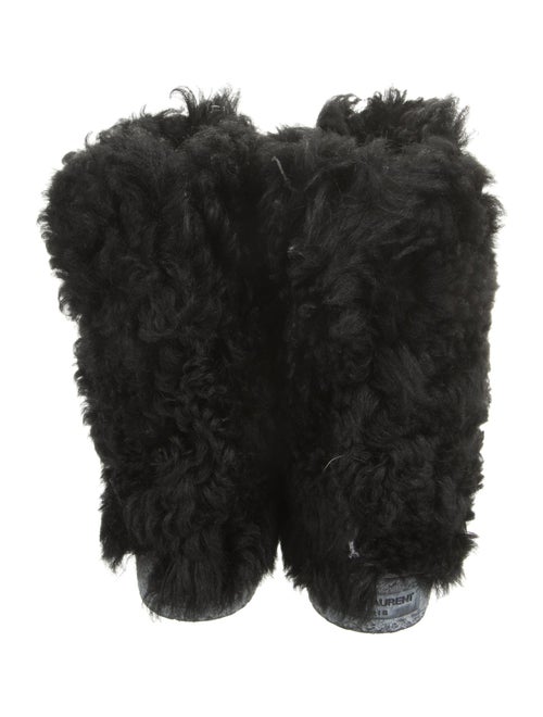 Saint Laurent Shearling Lace-Up Boots