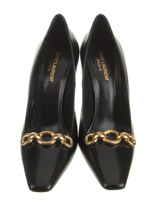 Saint Laurent Leather Chain-Link Accents Boots