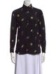 Saint Laurent Silk Printed Button-Up Top