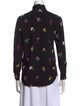 Saint Laurent Silk Printed Button-Up Top