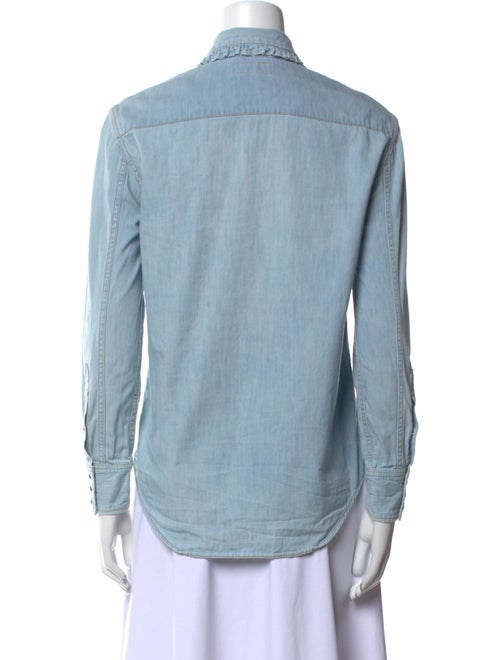 Saint Laurent Long Sleeve Button-Up Top