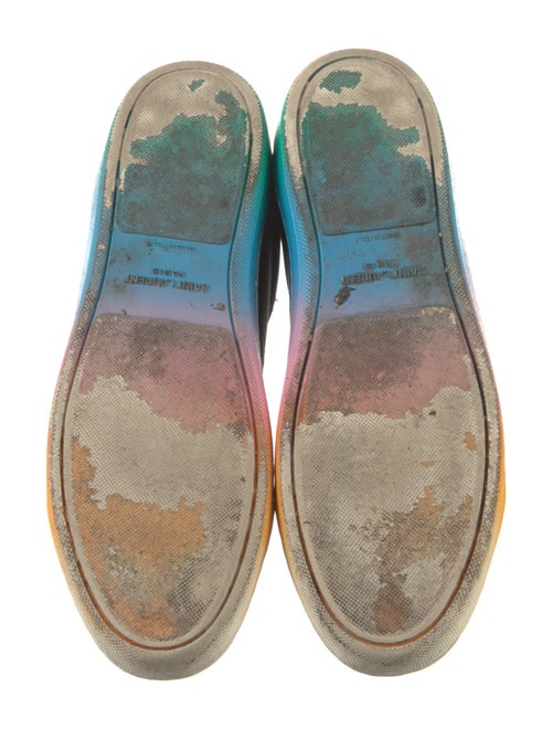 Saint Laurent Leather Distressed Accents Sneakers