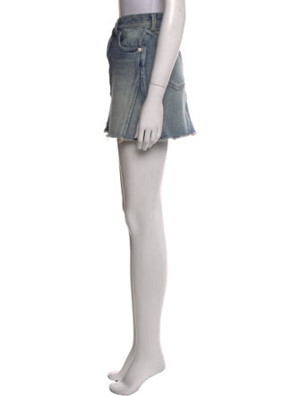 Saint Laurent Raw-Edge Trim Mini Skirt