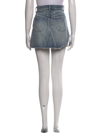 Saint Laurent Raw-Edge Trim Mini Skirt