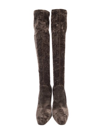 Saint Laurent Velvet Sock Boots