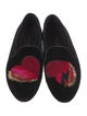 Saint Laurent Velvet Graphic Print Loafers