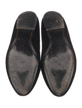 Saint Laurent Velvet Graphic Print Loafers