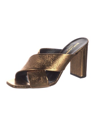 Saint Laurent Leather Slides