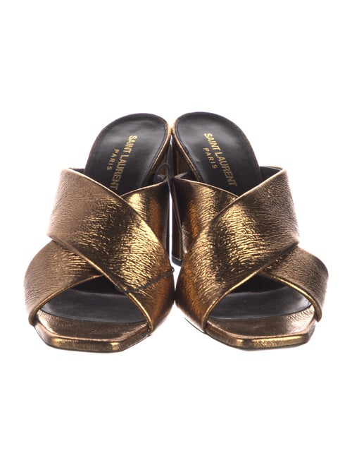 Saint Laurent Leather Slides
