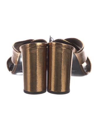 Saint Laurent Leather Slides