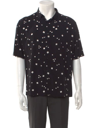 Saint Laurent 2019 Square Dot Print Shirt