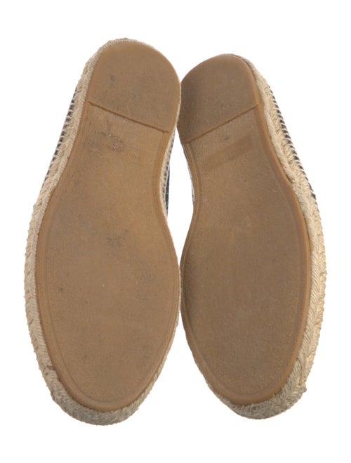 Saint Laurent Canvas Embroidered Accent Slippers