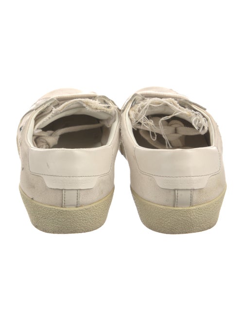 Saint Laurent Canvas Distressed Accents Sneakers