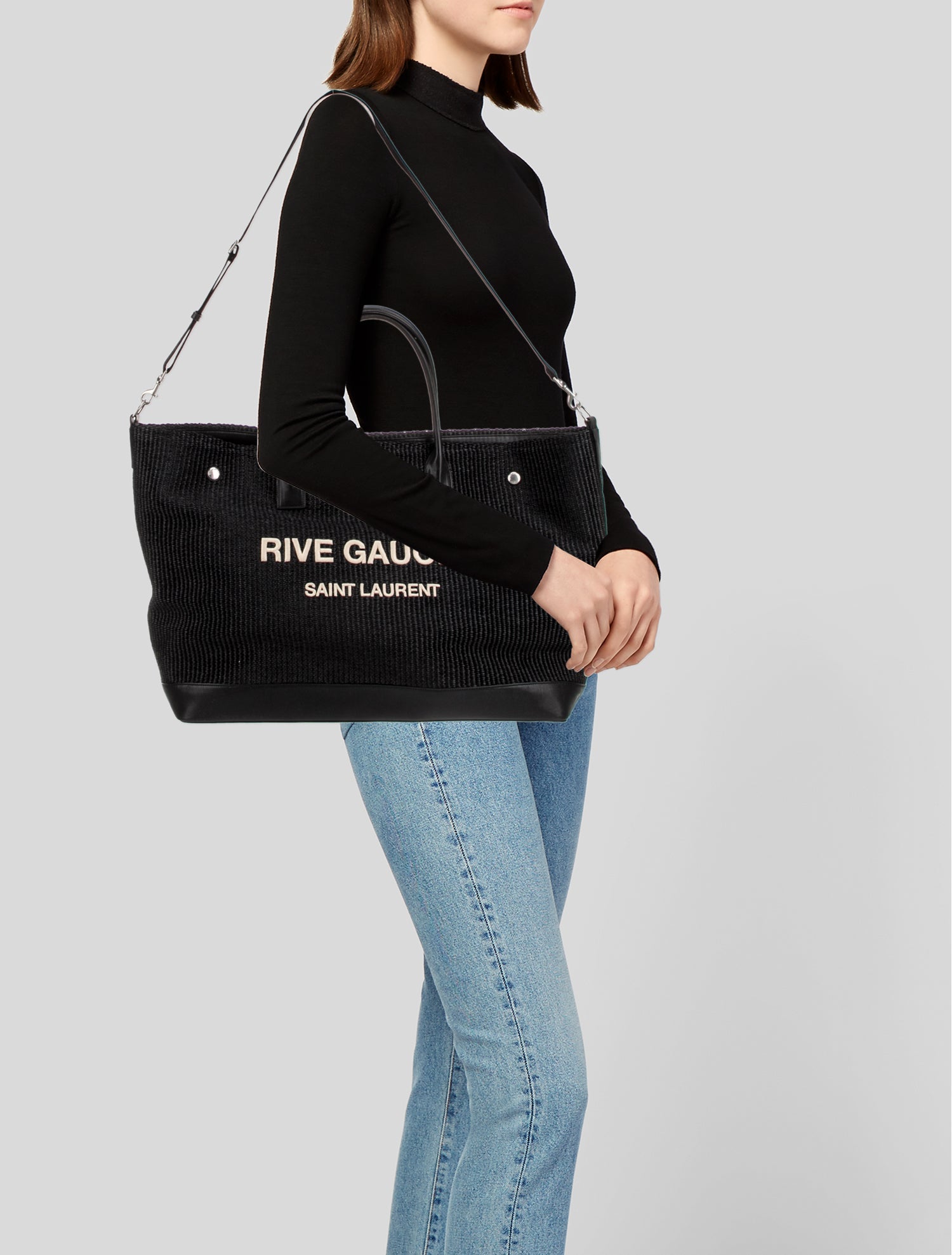 Saint Laurent Raffia Tote 2023