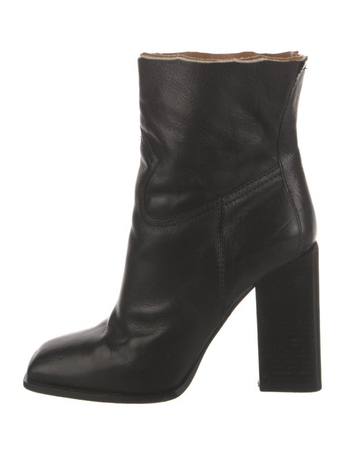 Saint Laurent Leather Distressed Accents Boots