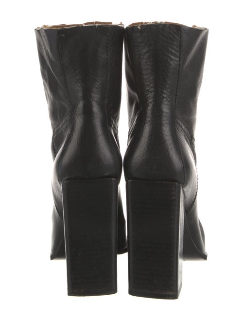 Saint Laurent Leather Distressed Accents Boots