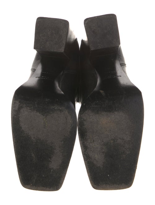 Saint Laurent Leather Distressed Accents Boots