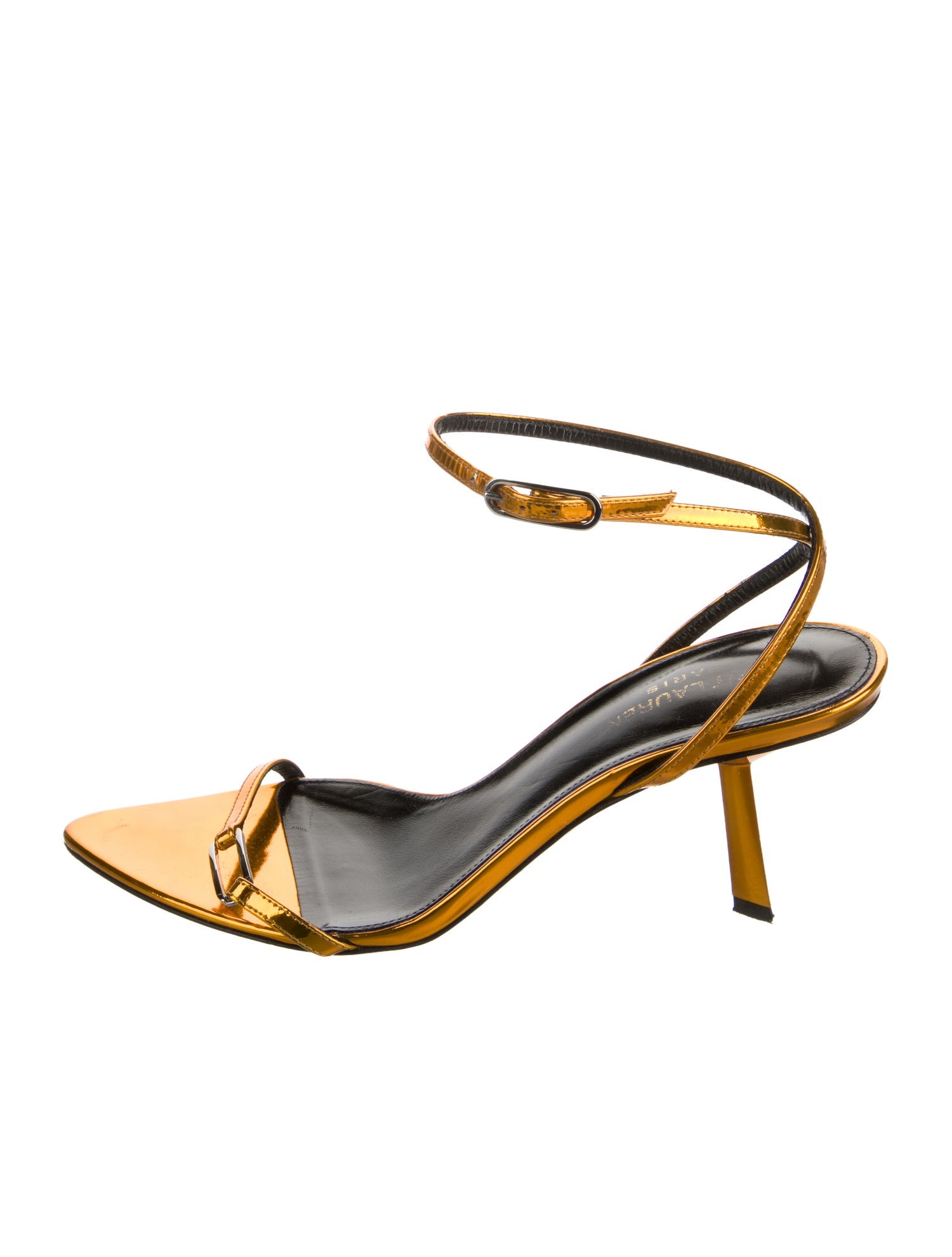 Saint Laurent Leather Chain-Link Accents Sandals