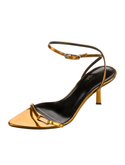 Saint Laurent Leather Chain-Link Accents Sandals