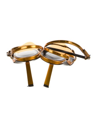 Saint Laurent Leather Chain-Link Accents Sandals